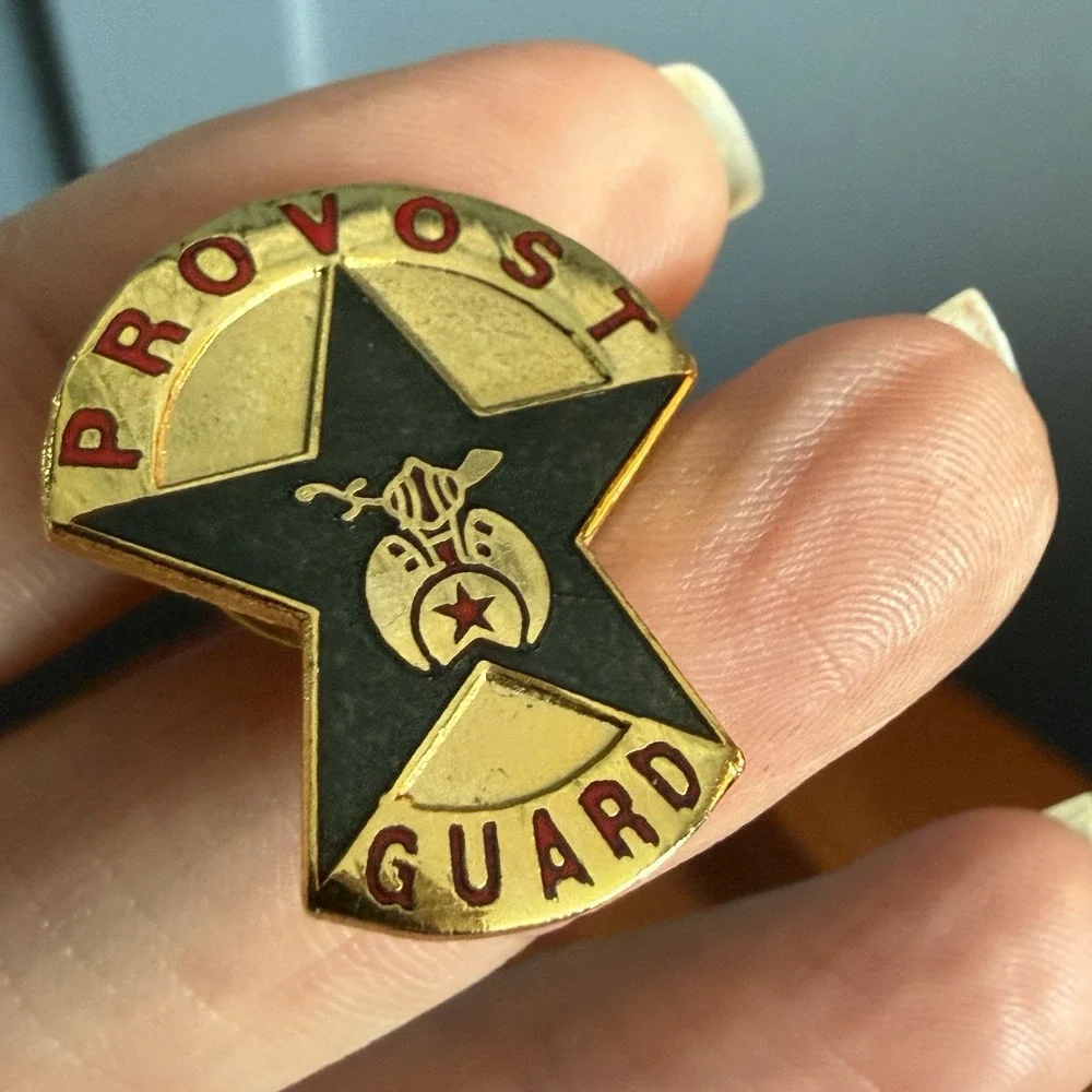 Vintage Shriners Provost Guard Lapel Pins Lot of 3 Masonic Enamel Fraternal
